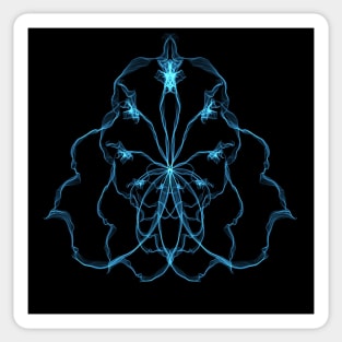 Abstract ice blue butterfly Sticker